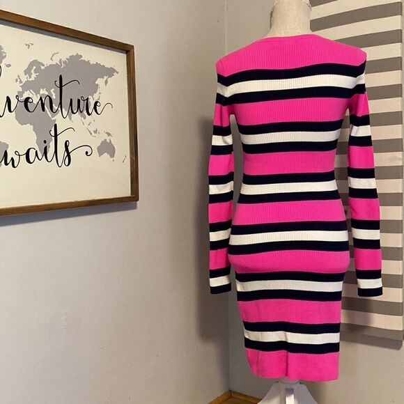 Lilly Pulitzer Mandevilla Pink Safari Stripe Adeen Sweater Dress Size XS - Picture 5 of 8